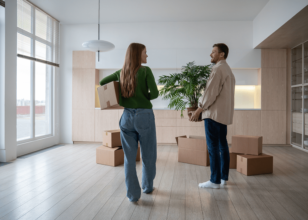 New apartment unpacking and decorating